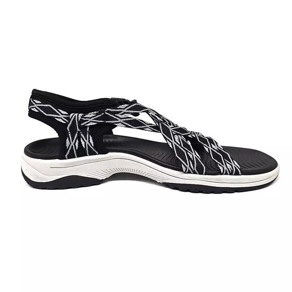 Lake & Trail Julie Sandals Black White Hiking Walking Women's Size 8 - Picture 6 of 12